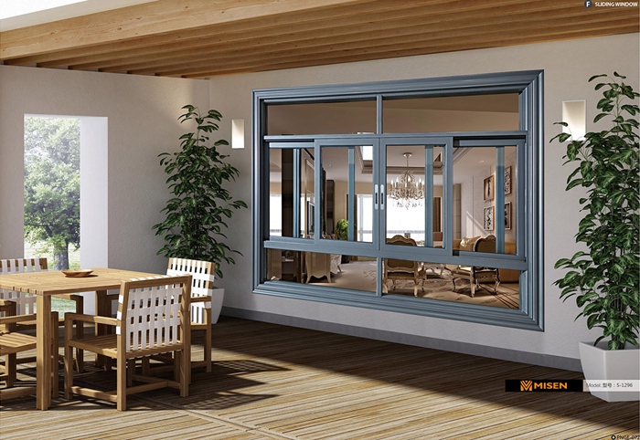 124 non broken bridge sliding window screen integrated series